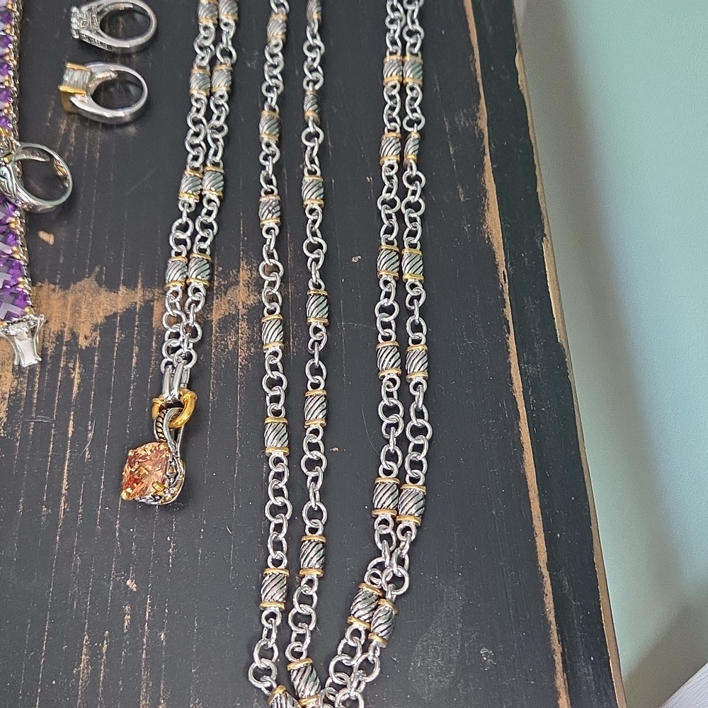 Park Lane Elegant Silver and Gold Jewelry Set - Picture 2 of 4